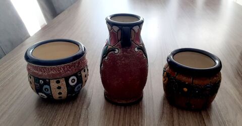 Ensemble de 3 vases art nouveau 110 Pluvigner (56)