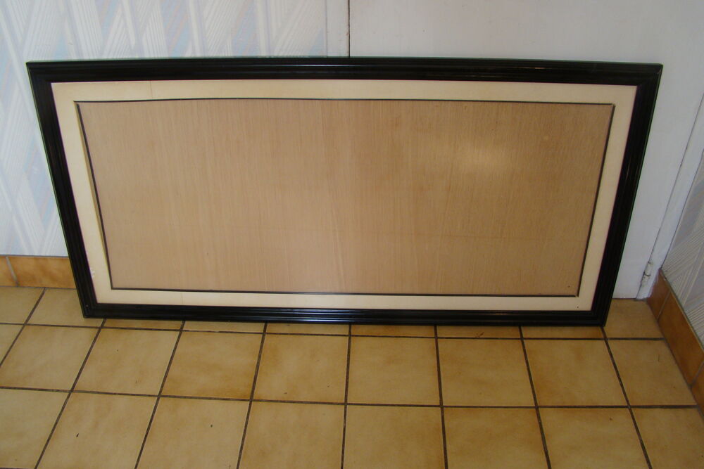 Grand cadre vitr&eacute; 128 x 68 cm - vintage ann&eacute;es 1970
Décoration