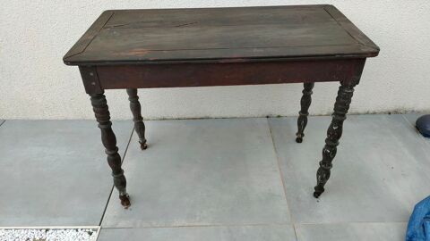 Table en bois rectangulaire ancienne 20 Sainte-Savine (10)