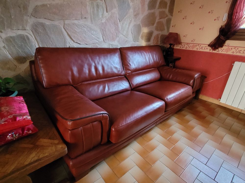 CANAPE CONVERTIBLE CUIR DE BUFFLE 
Meubles