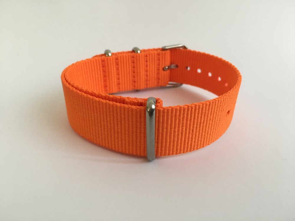 NATO 22 mm - Bracelet de montre en nylon - Orange Bijoux et montres
