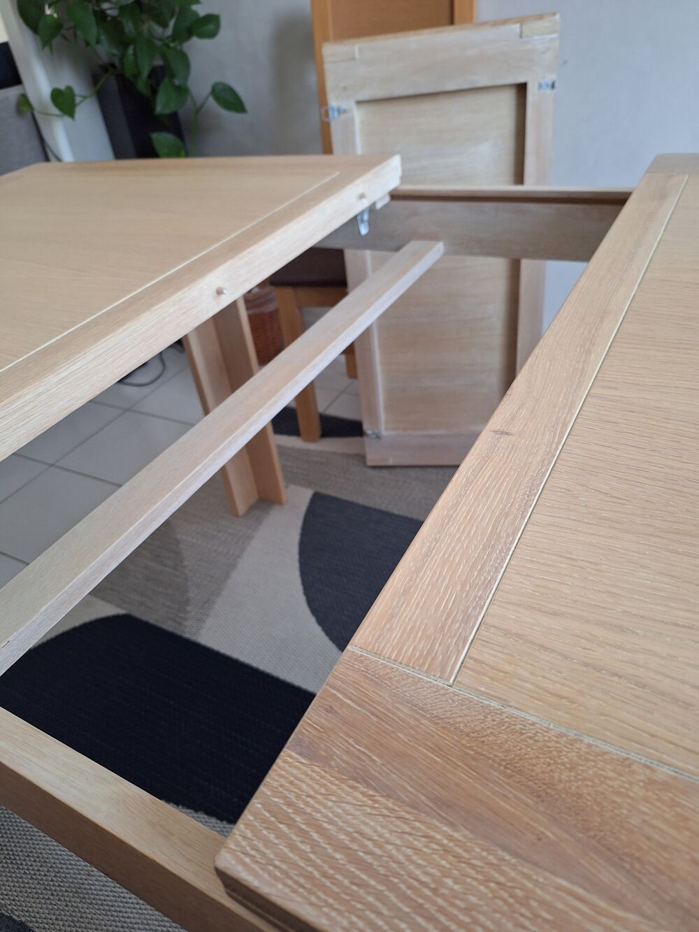 table en ch&ecirc;ne blanchi Meubles