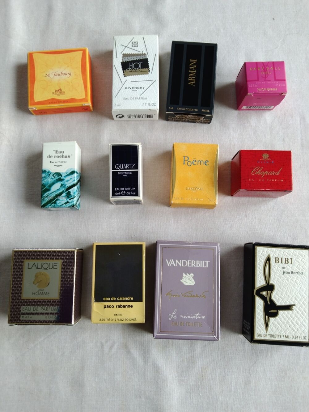 Miniature parfum diverses 