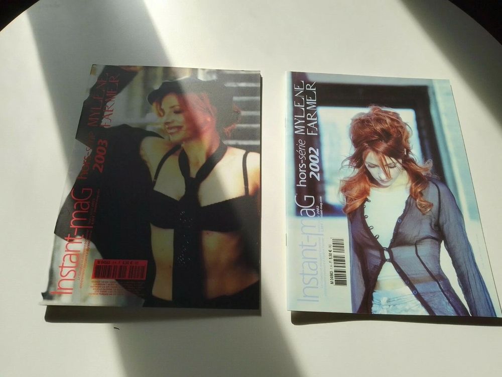 MYLENE FARMER LOT DE 2 MAGAZINES "INSTANT-MAG HORS SERIE N&deg; Livres et BD
