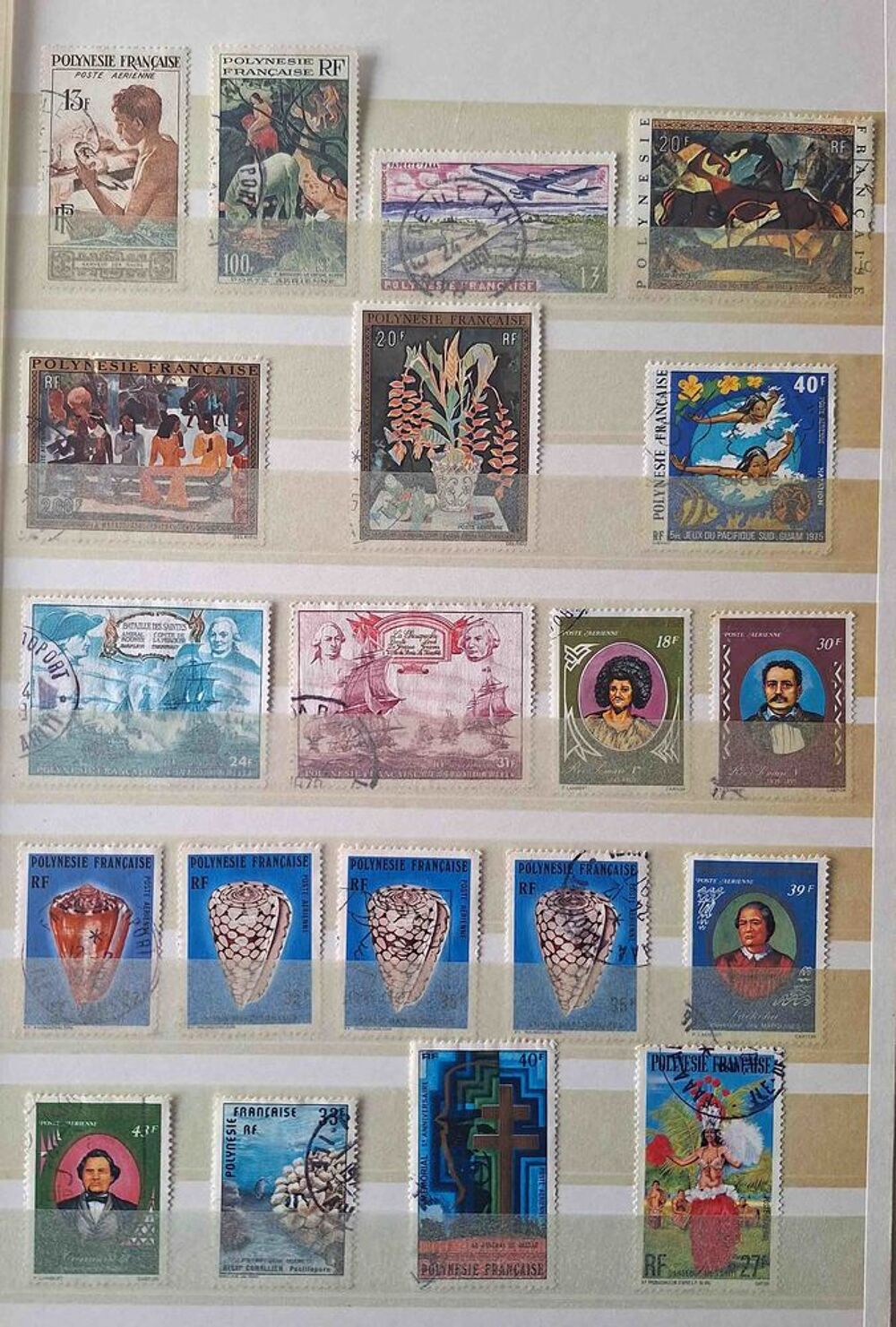 S&eacute;rie de timbres de collection de Polyn&eacute;sie fran&ccedil;aise 