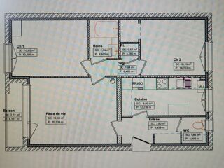  Appartement � louer 3 pi�ces 54 m� Limoges