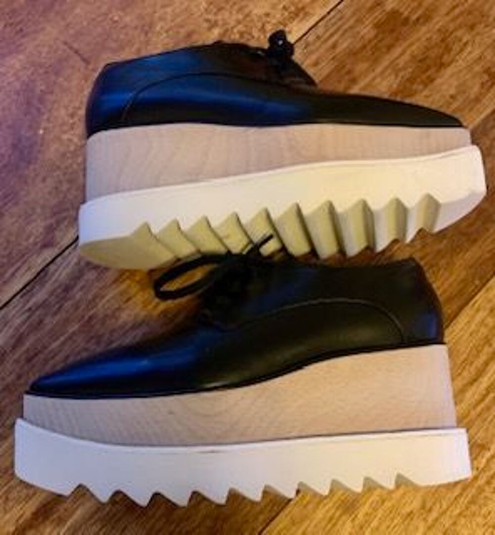 Chaussure Stell Mc cartney compens&eacute;es noire d'occasion.P36 Chaussures