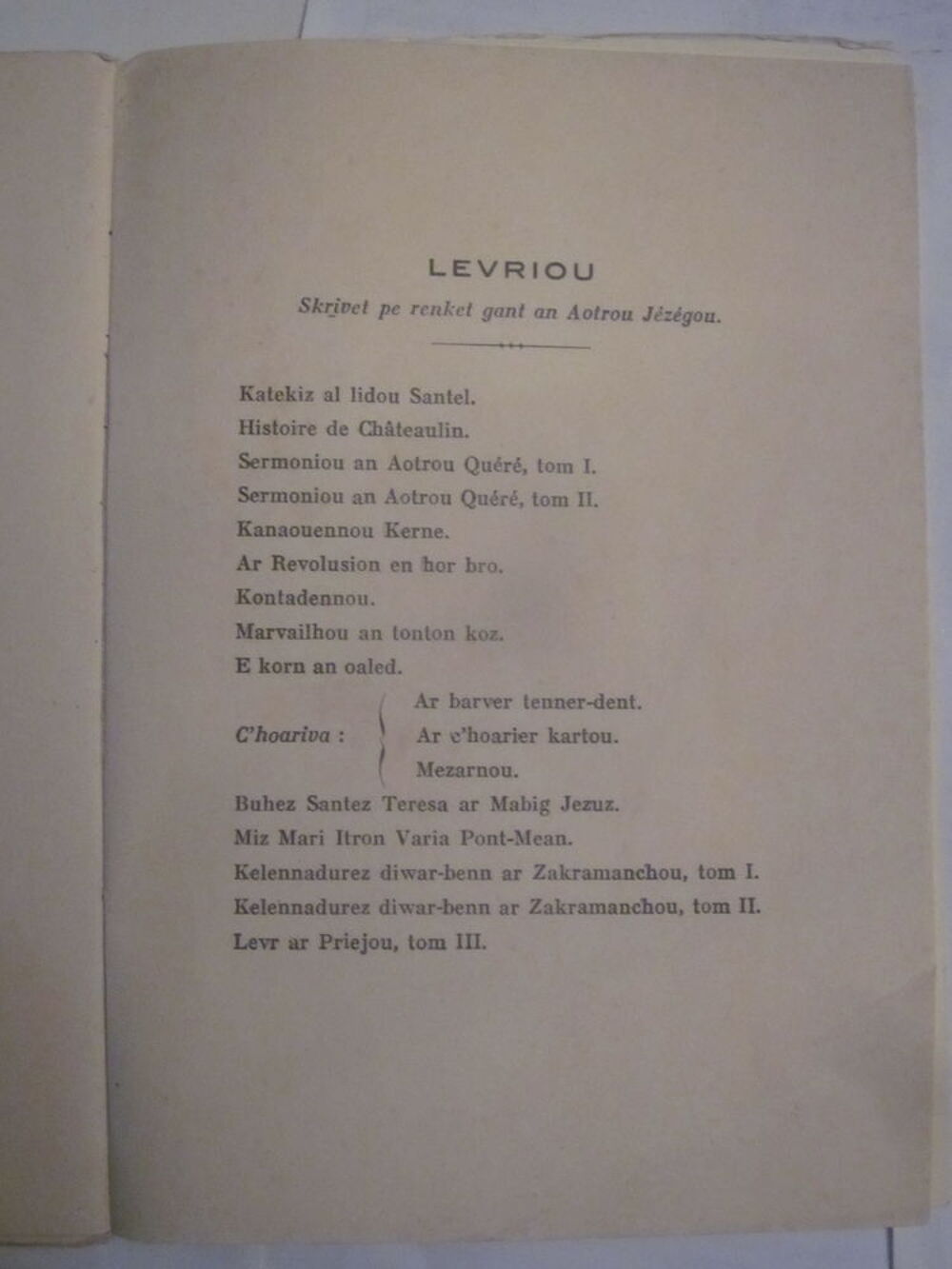 PREZEGENNOU DIWAR BENN AR BINIJENN Livres et BD