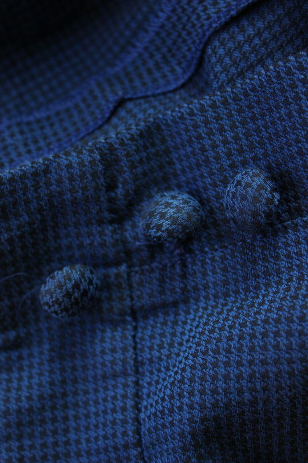Pantalon bleu pied de poule noir VALENTINO T.36 Vêtements