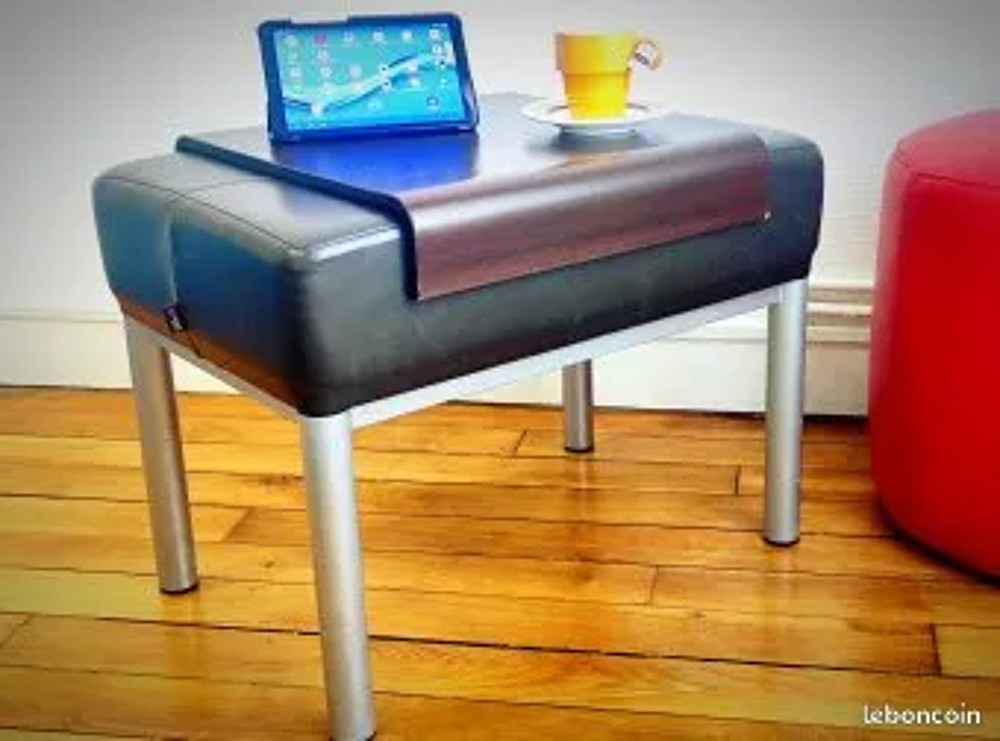  Bancs en cuir modulables en tables d'appoint en bois Meubles