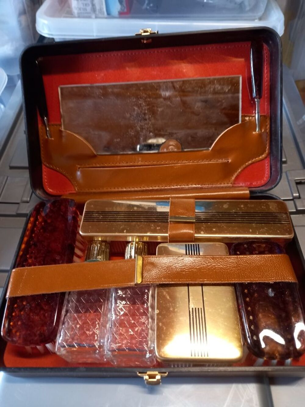 Trousse de toilette vintage Maroquinerie