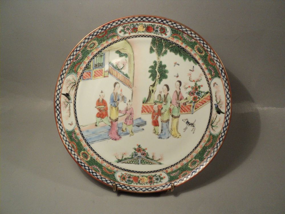 Assiette Porcelaine Famille Verte Chine Chinese Porcelain. 