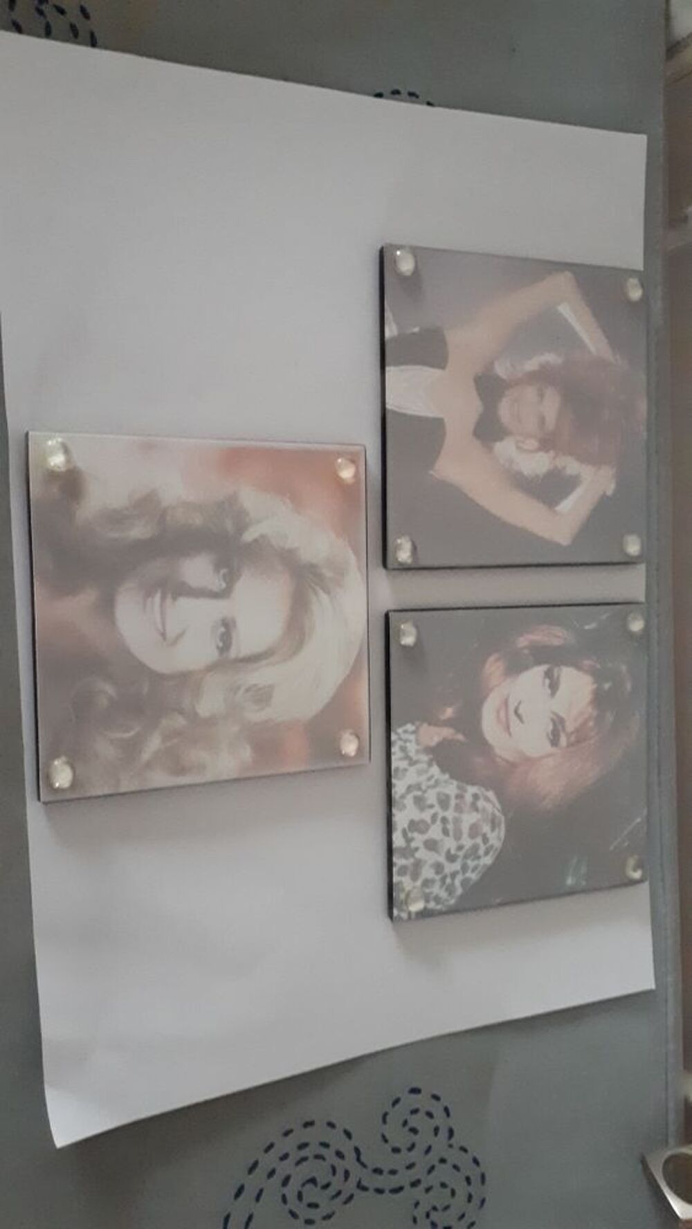 DALIDA : 3 tr&egrave;s rares dessous de verre NEUFS - 40 euros 