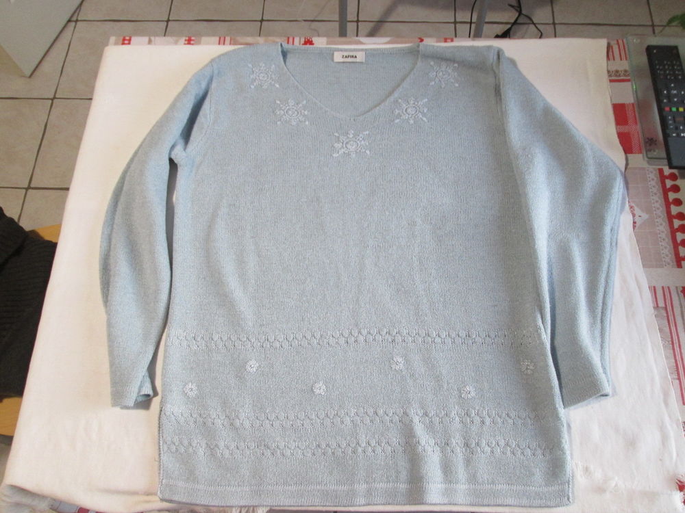Pull bleu ciel femme taille L Vêtements