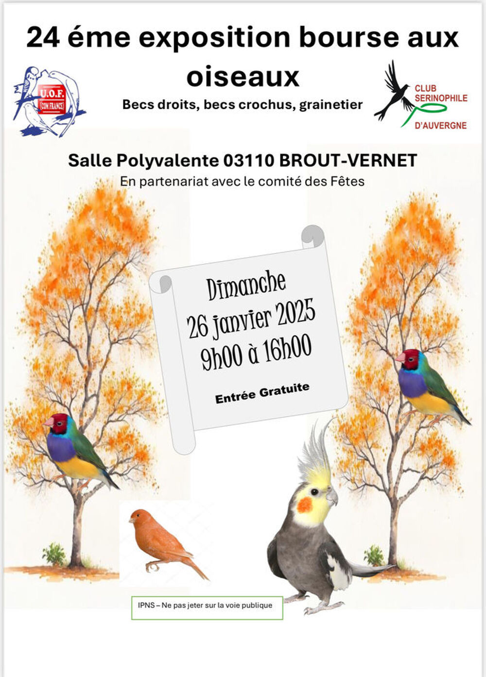 bourse aux oiseaux Billetterie