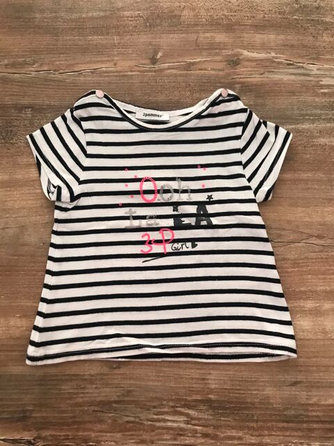 Tee shirt marin enfant fille   3 Pommes   3 Saleilles (66)