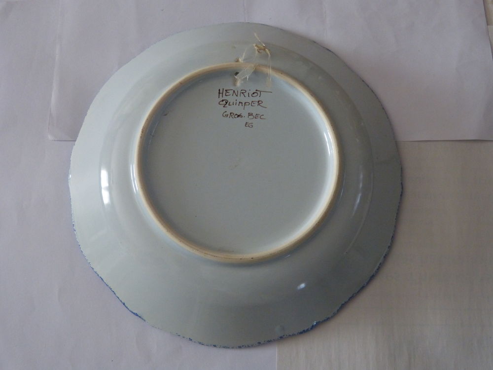 ASSIETTE GROS BEC HENRIOT QUIMPER 