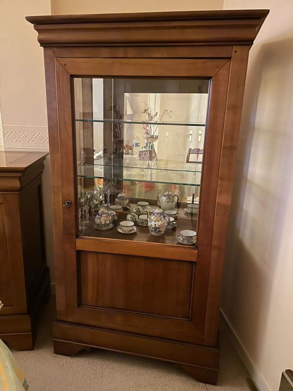 Meuble vitrine Merisier Meubles