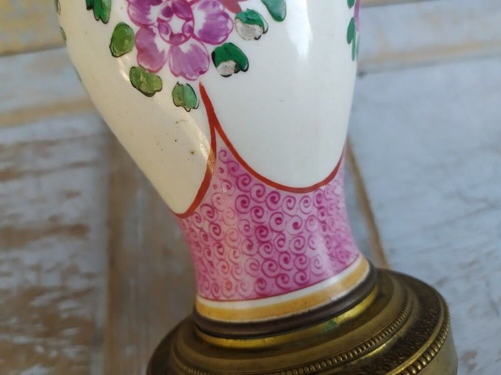 Pied Lampe Porcelaine Style Chine Compagnie des Indes Samson Décoration
