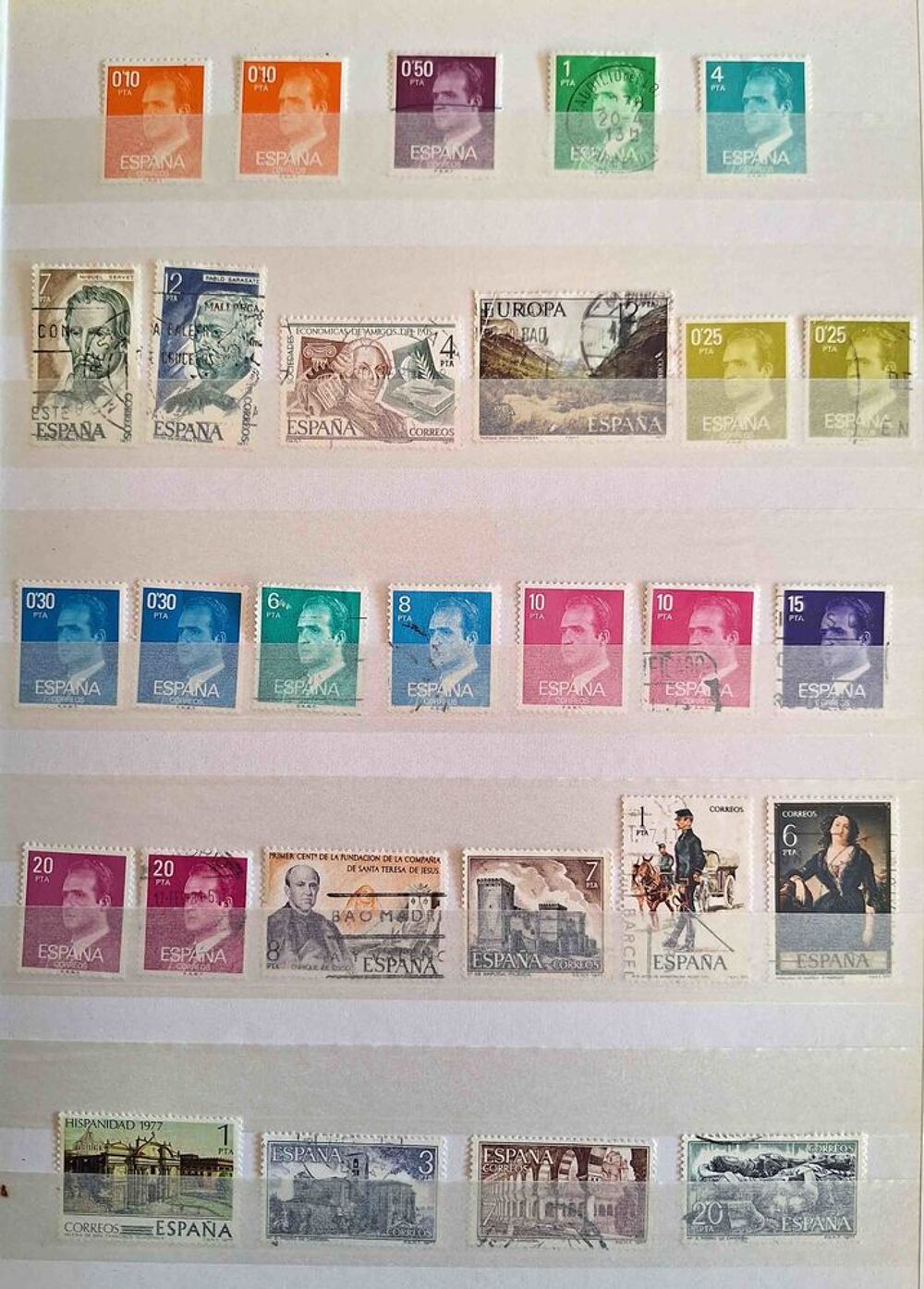 S&eacute;rie de timbres de collection d'Espagne bis 