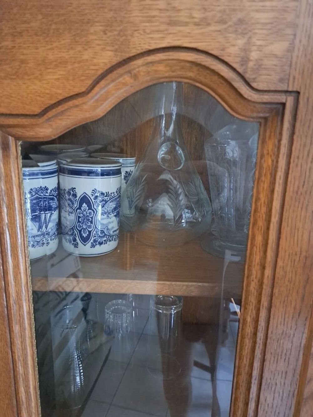 Vitrine 2 portes - verre biseaut&eacute; Meubles
