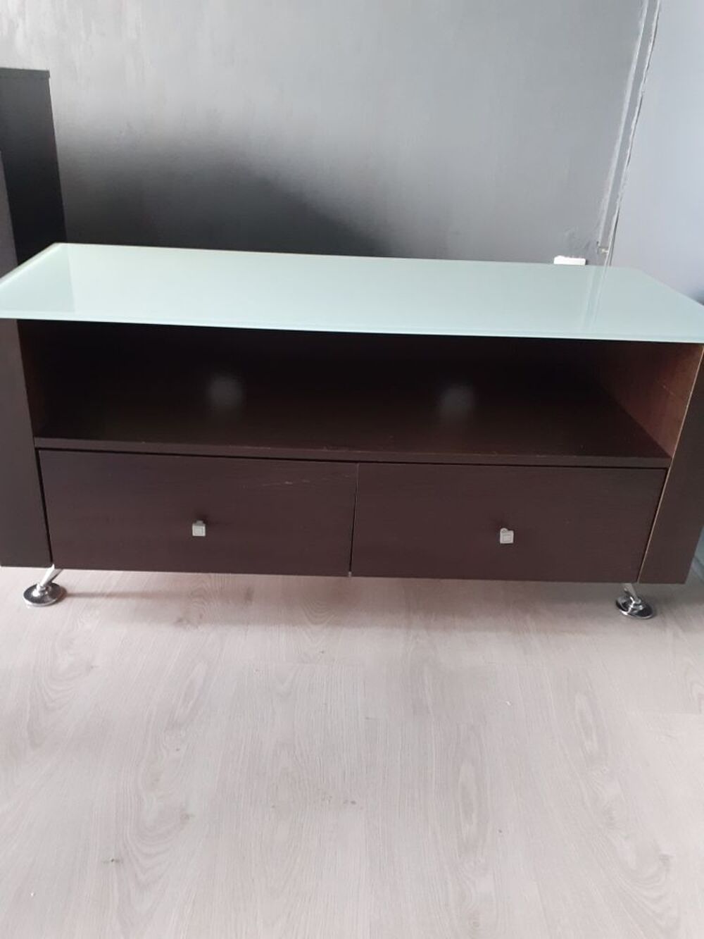 meuble tv avec verre tremp&eacute; Meubles