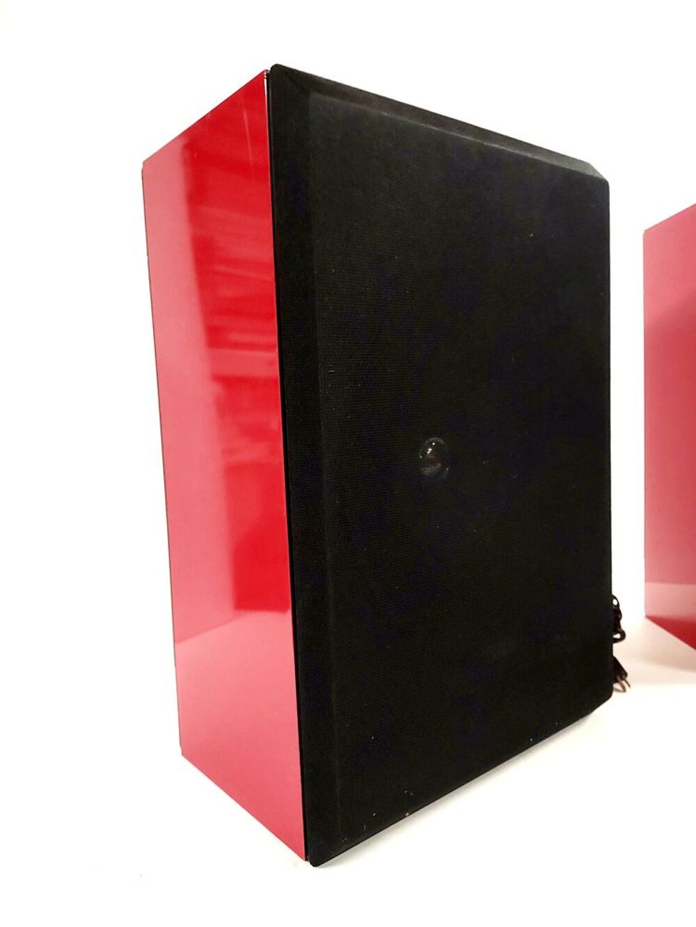2 Haut-parleurs 5W musicaux 8 Ohms rouges Vintage Audio et hifi