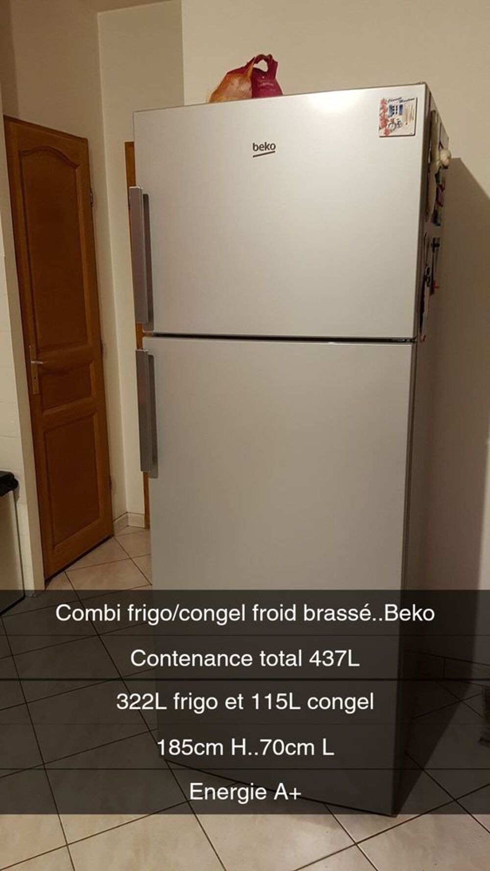 combi frigo/congel...Marque Beko Electroménager