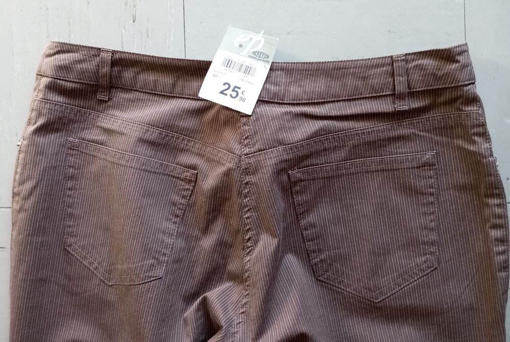 Pantalon marron ray&eacute; emma pernelle Vêtements