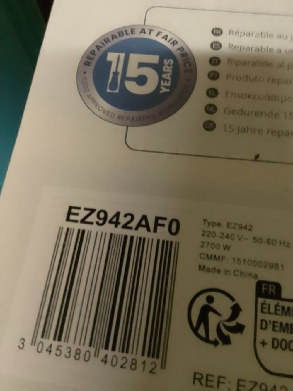 air fryer Moulinex Electroménager