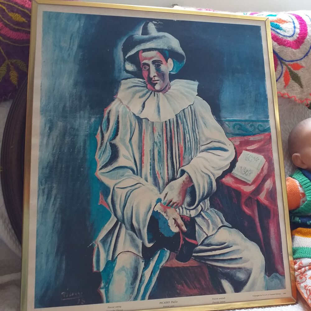 TABLEAU PIERROT "PABLO PICASSO"H 0.60 et l. 0.51
Décoration