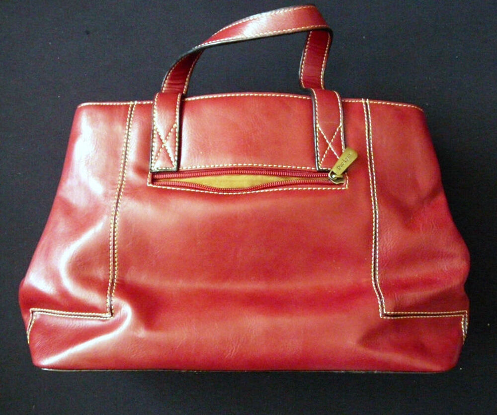 Sac &agrave; Main en Cuir Rouge du tout d&eacute;but des ann&eacute;es 2000, Neuf Maroquinerie