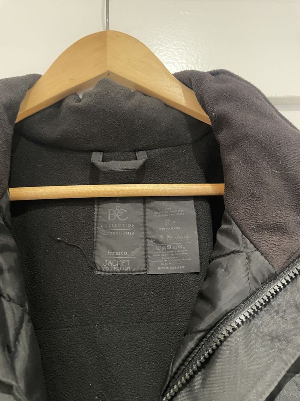 Blouson fourr&eacute; de la marque B &amp; C TEAM, de taille L Vêtements