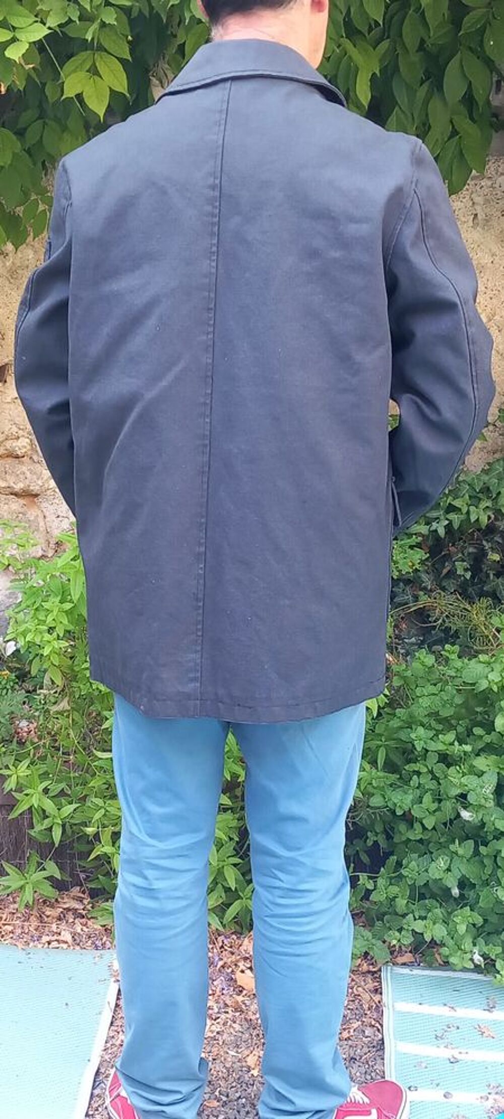Veste coton 3/4 d&eacute;perlante bleue marine Batela Vêtements