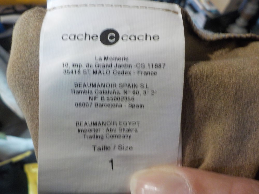 TEE-SHIRT FEMME CACHE-CACHE T1 Vêtements