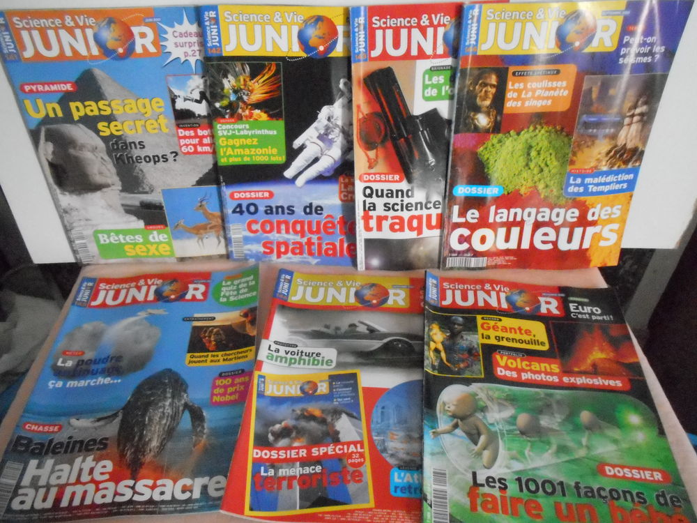 *L35
Lot 10 num&eacute;ros Sciences et Vie Junior	 Livres et BD