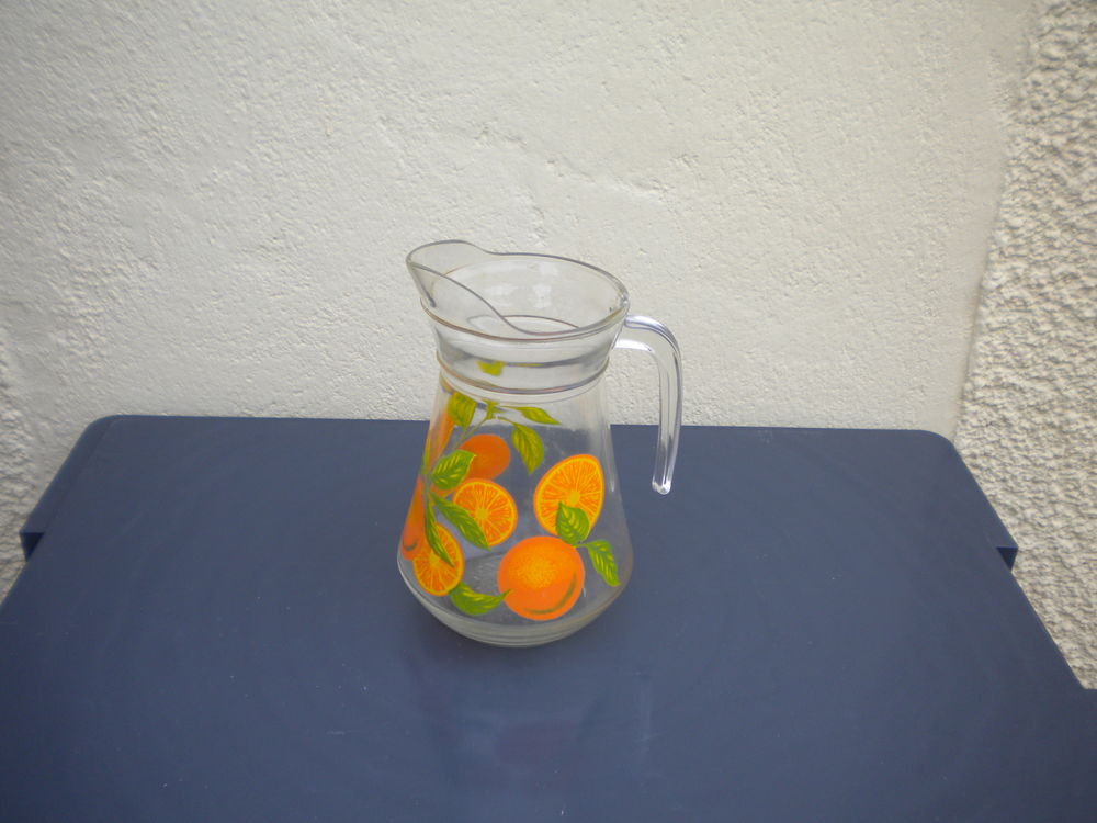 PICHET + VERRE &agrave; sirop " Oranges " Décoration