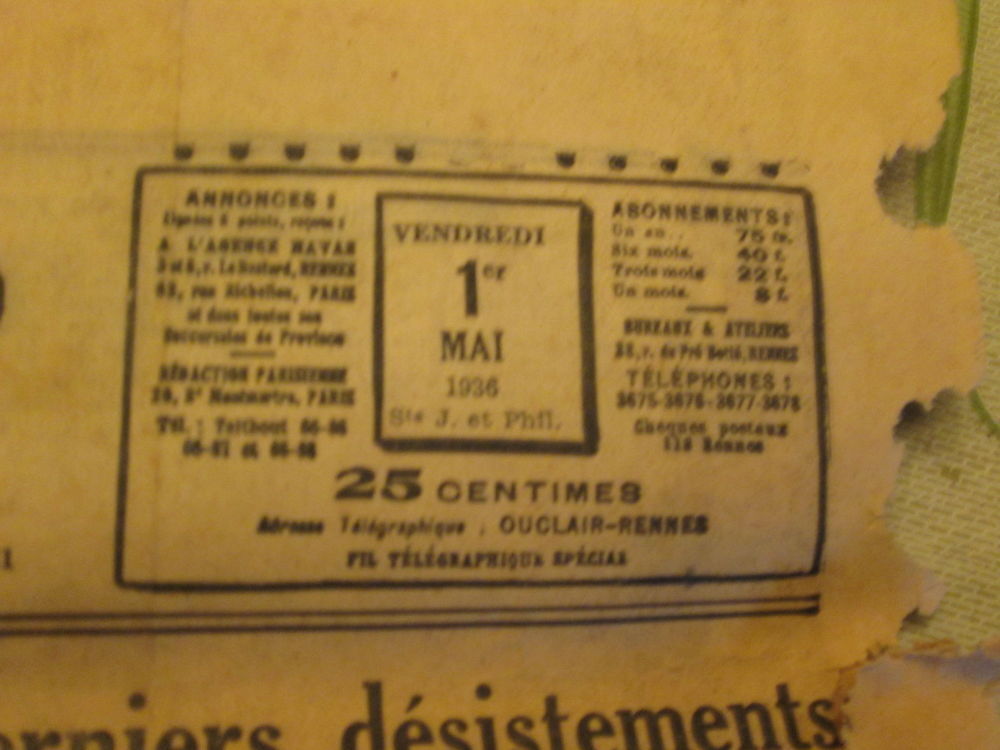 journal ouest &eacute;clair 