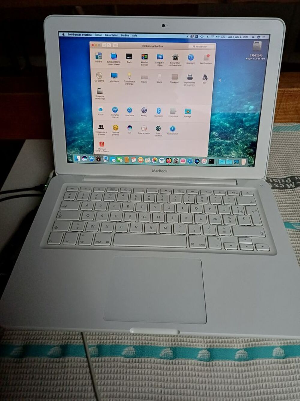 Portable Macbook A1342 Disque dur SSDB 500Go Neuf 8 go M&eacute;moi Matériel informatique