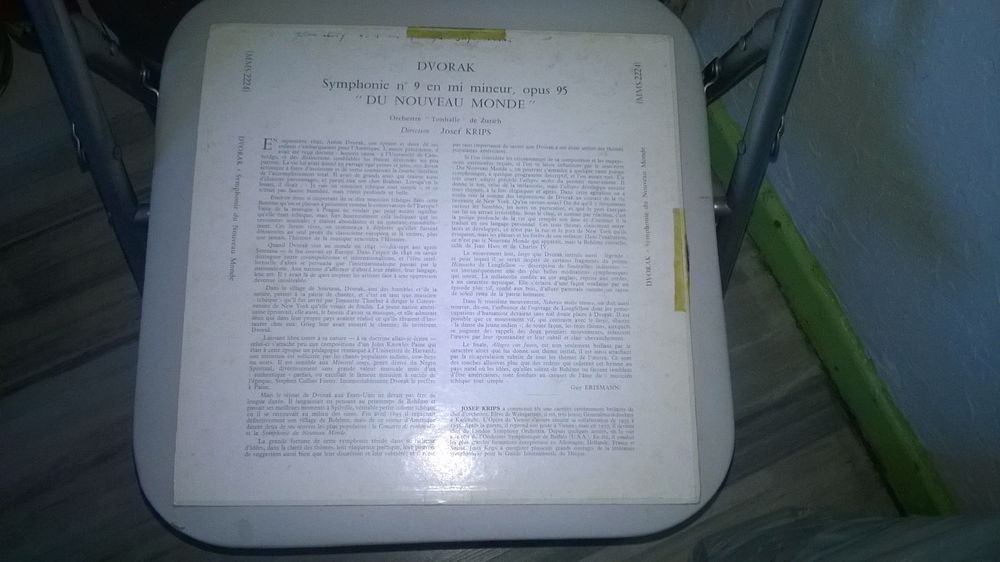 Vinyle DVORAK
SYMPHONIE DU NOUVEAU MONDE
CD et vinyles