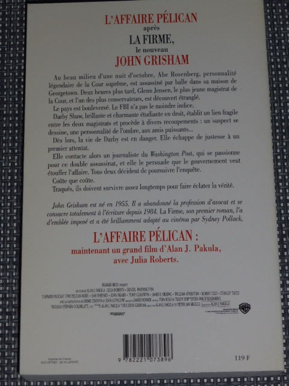 L'affaire P&eacute;lican John Grisham Livres et BD