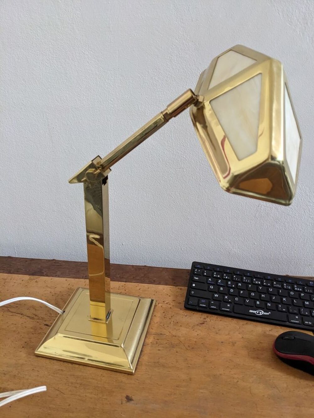 Lampe art d&eacute;co PIROUETT de direction en laiton poli avec ver Décoration