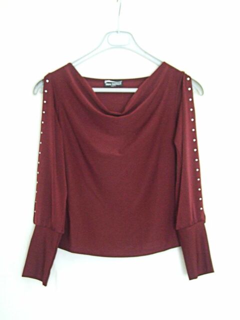 Tee-shirt pr�s du corps manches longues ouvertes Bordeaux 3 Bagnolet (93)