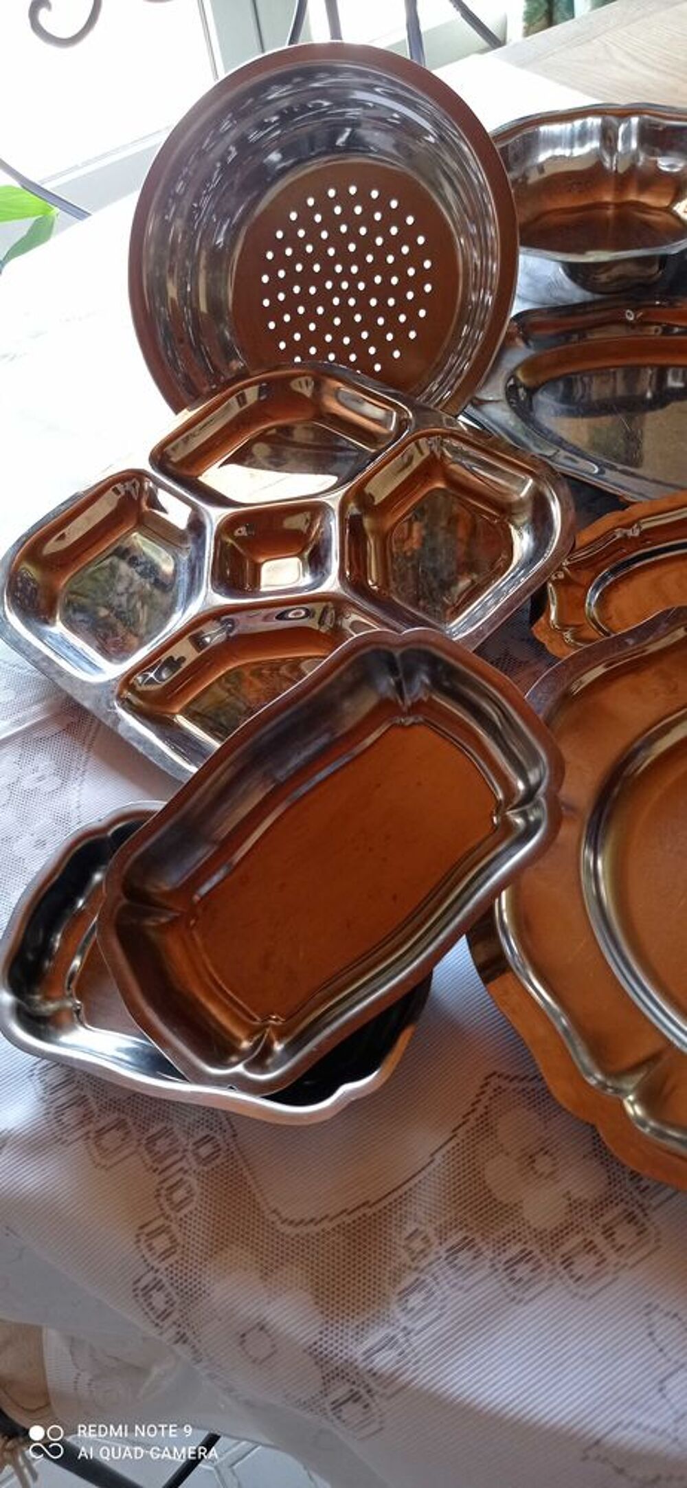 Plats inox particulier et/ou traiteur Décoration