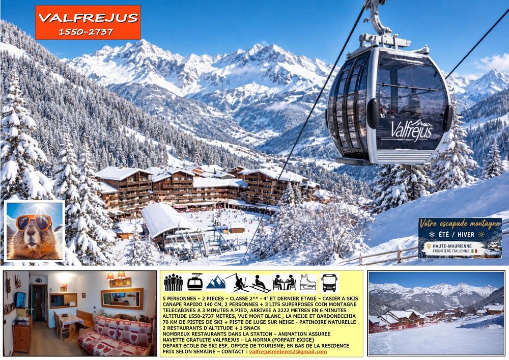   VALFREJUS - APPARTEMENT 5 LITS - 25M2 - LIBRE Rhône-Alpes, Modane (73500)