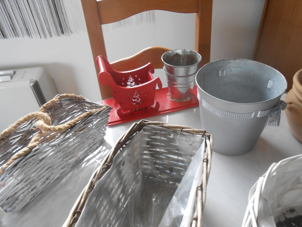 cache-pots en corde, osier bois : toutes tailles : compo No&euml; Jardin