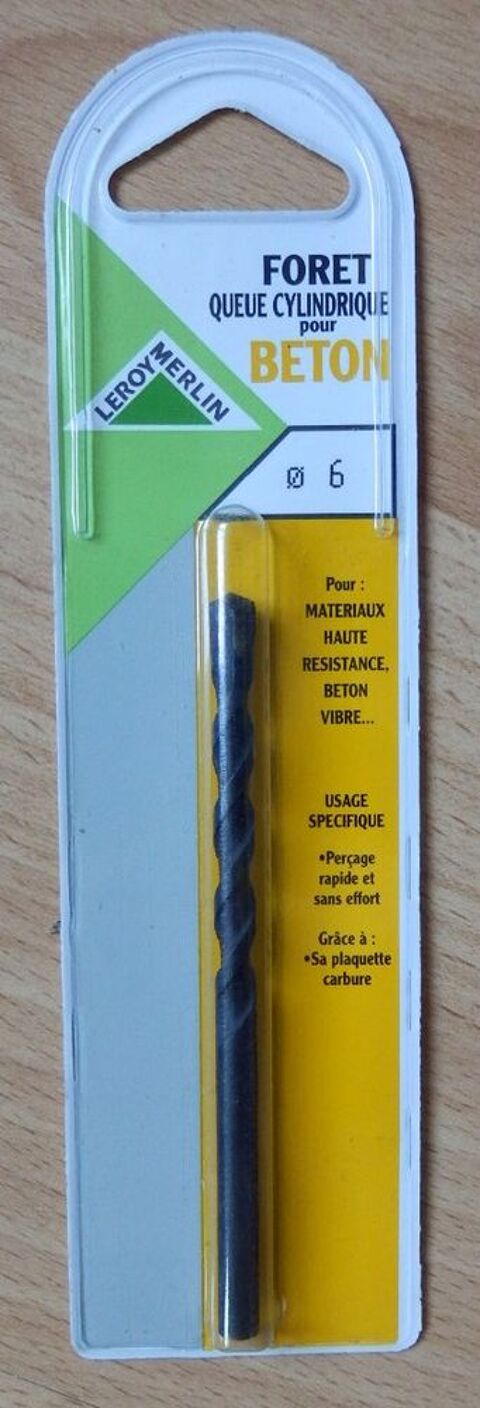 Foret carbure pour b�ton diam�tre 6 mm : NEUF 3 �vry (91)