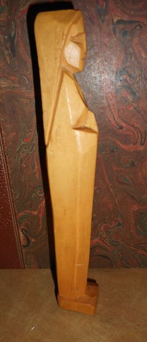 VIERGE sculpte bois clair, modle unique, TBE 11 Penvnan (22)