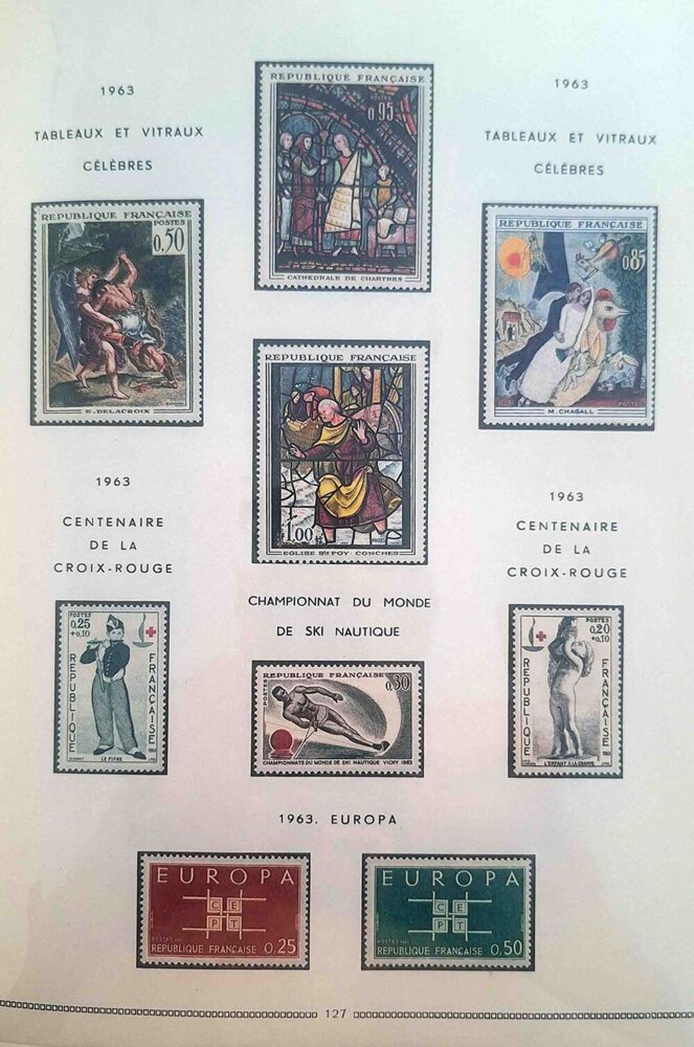S&eacute;rie de timbres de collection de France G14 