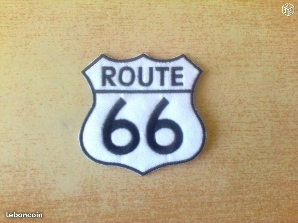 &eacute;cusson route 66 noir et blanc
thermocollant 